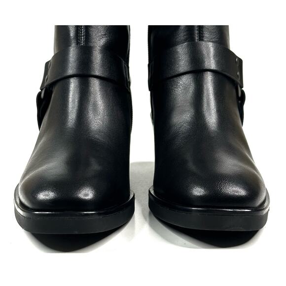 Paul Green West Bootie Black Leather Womens UK 5.5/US 8 Moto-Biker New $499 - Picture 3 of 13